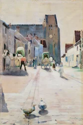 Die Hauptstraße, Grez-sur-Loing, 1884