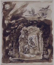 Alexander Pope in seiner Grotte