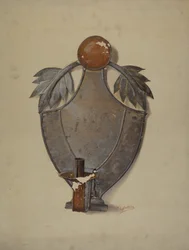 Pa. Deutscher Zinnleuchter (ca. 1937)