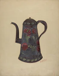 Toleware-Kaffeekanne
