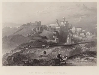 Die Stadt und das Kloster von Piazza