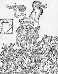 Faksimile des astrologischen Hieroglyphen, das den Großen Brand von London vorhersagt, aus 