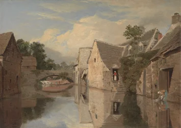 Häuser an einem Fluss