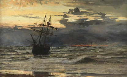 Der Strand nach einem Sturm - Zeit, Morgendämmerung