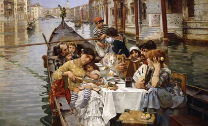 Ein venezianisches Freiluftmahl, 1885