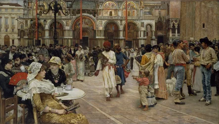 Die Piazza San Marco in Venedig, 1883