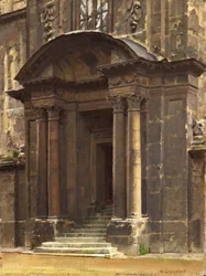 Die Veranda des alten Ashmolean, Oxford