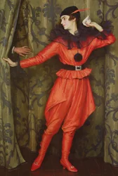 Die Tochter des Künstlers Mary als Pierrot