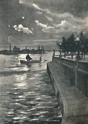 Westminster von der Blackfriars Bridge - Nacht, 1891
