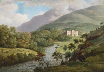 Ein Ausblick auf Kielder Castle, North Tyne, Northumberland, c.1770