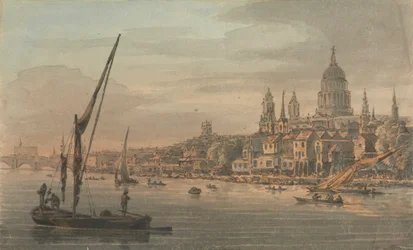 Die Stadt und St. Pauls vom Südufer