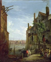 Ansicht der Themse bei Southwark in Richtung Stadt