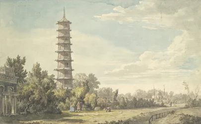 Blick auf die Wildnis in Kew, 1763