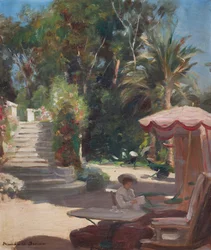 Hotelgarten, Grasse-en-Vence, signiert unten links Marshall Brown
