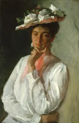 Frau in Weiß