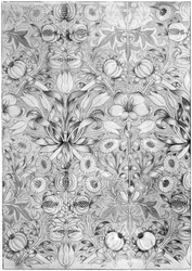 Lilien- und Granatapfelmuster-Tapete, 1887