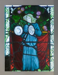 Minnesänger mit Zimbeln, entworfen von William Morris