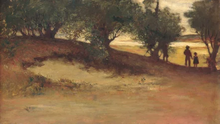 Sandbank mit Weiden, Magnolia, 1877