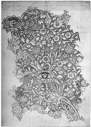 Trent-Muster bedrucktes Leinen, 1892 1934
