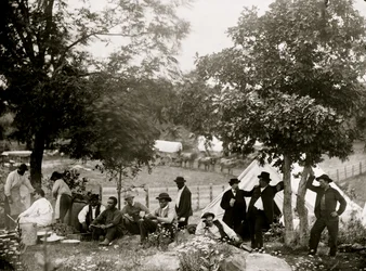 Gettysburg, Pennsylvania. Lager von Hauptmann Hoff. 1865