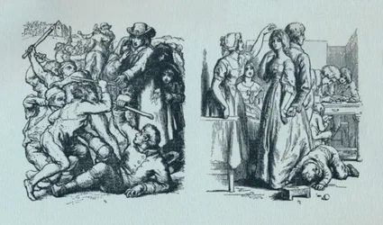 Illustrationen zu The Vicar of Wakefield von Goldsmith