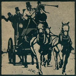 Die Vierspänner, um 1898, 1935