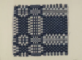 Blau-weißer Homespun, um 1937