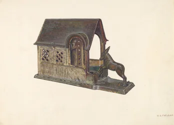 Spielzeugbank, ca. 1940
