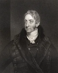 Cropley Ashley Cooper, 6. Earl of Shaftesbury, graviert von W. Holl (1807-71), aus 
