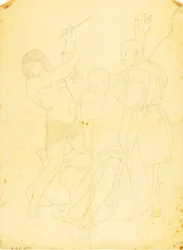 Moses, Aaron und Hur auf dem Berg Horeb (bekleidete Studie)