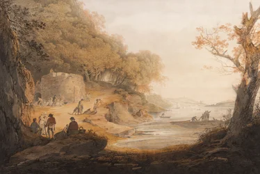 Der Kalkofen bei Crabtree gegenüber von Saltram, Devon