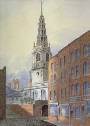 Kirche St. Bride, Fleet Street, City of London, ca. 1815