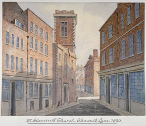 Kirche St. Clement, Eastcheap, City of London, 1830