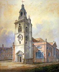 Kirche St. Mary, Whitechapel, London, ca. 1815