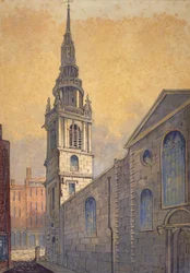 Kirche St. Mary le Bow vom Bow Churchyard, City of London