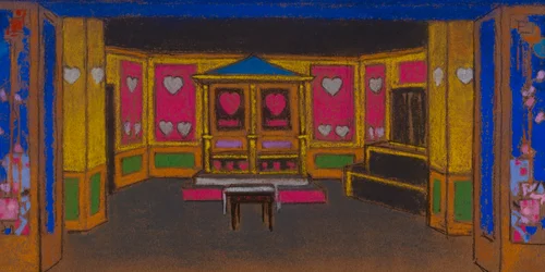 Der Hof der Herzen (Bühnenbild für Alice im Wunderland)