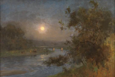 Wenn die Dämmerung unter dem Mond verblasst