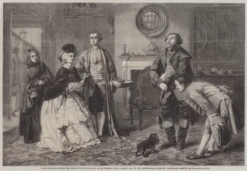 Honeywood stellt die Gerichtsvollzieher Miss Richland als seine Freunde vor