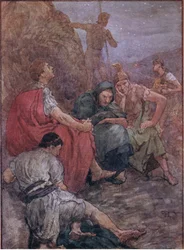 Brutus und seine Gefährten nach der Schlacht von Philippi, aus Plutarch Lives, veröffentlicht von T C & E C Jack Ltd