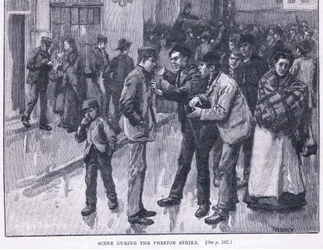 Szene während des Streiks in Preston 1856 n. Chr.