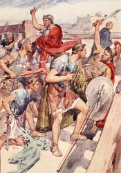Die Verfolgung des Gaius Gracchus, Illustration aus 