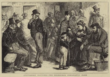 Australische Skizzen, das Melbourne Immigrantenheim