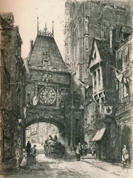 La Grosse Horloge, Rouen, 19. Jahrhundert, 1925