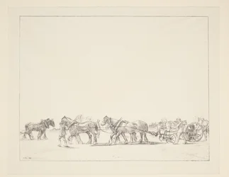 Säen mit Hilfe von Zugpferden