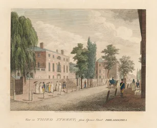 Blick in die Third Street von der Spruce Street aus