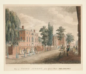 Blick in die Third Street von der Spruce Street aus, Philadelphia