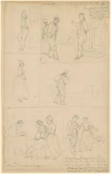 Studien von Figurengruppen