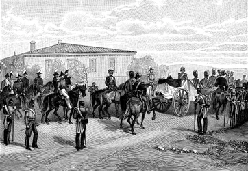 Die Beerdigung von Lord Raglan bei Sewastopol, Krim, Russland, 1855