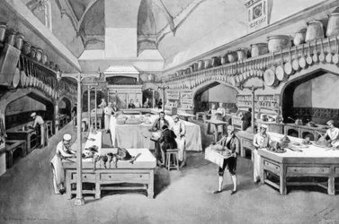 Küche von Windsor Castle zu Weihnachten, 1894