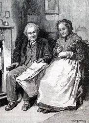 Ein älteres Paar. Von William Small (1843-1929), ein englischer Illustrator. 1880 (Gravur)
